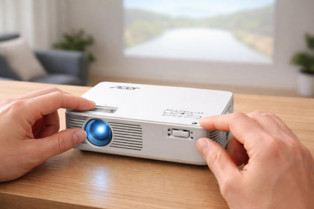 découvrez comment régler rapidement le focus et le trapèze de votre mini vidéoprojecteur acer en seulement 2 minutes grâce à notre guide pratique et facile à suivre.
