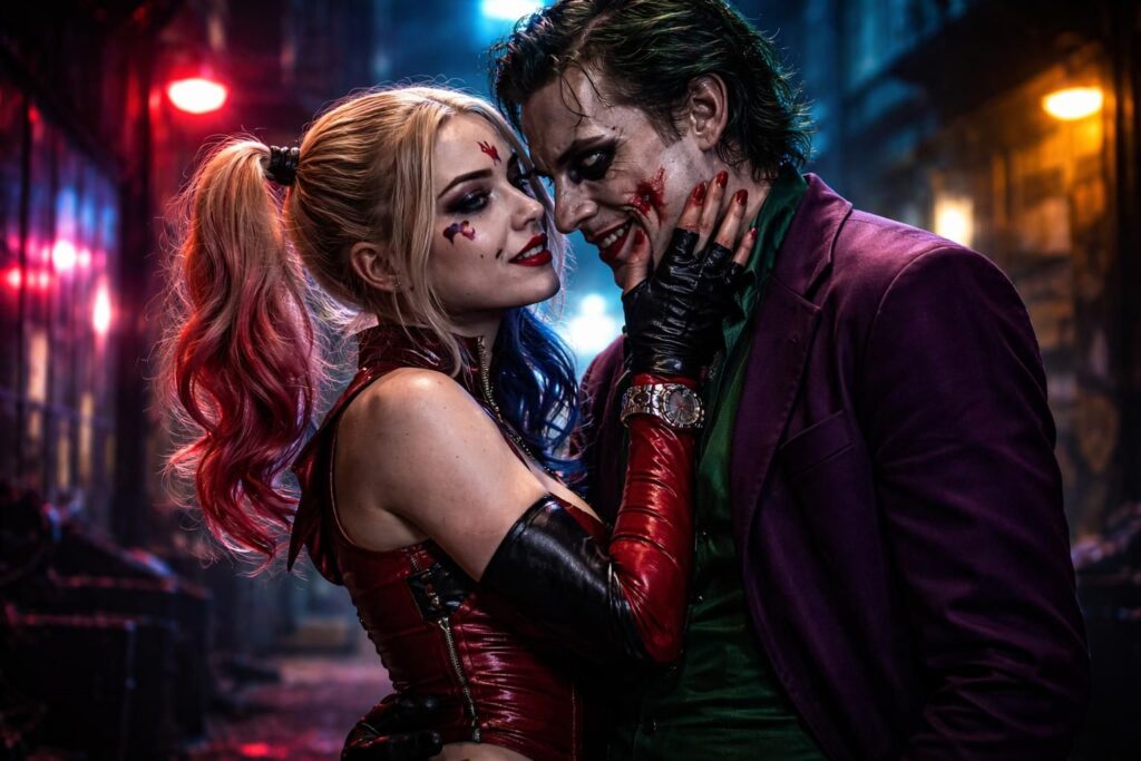 découvrez l'analyse approfondie de la relation intense et tumultueuse entre harley quinn et le joker, explorant leur dynamique folle et complexe.